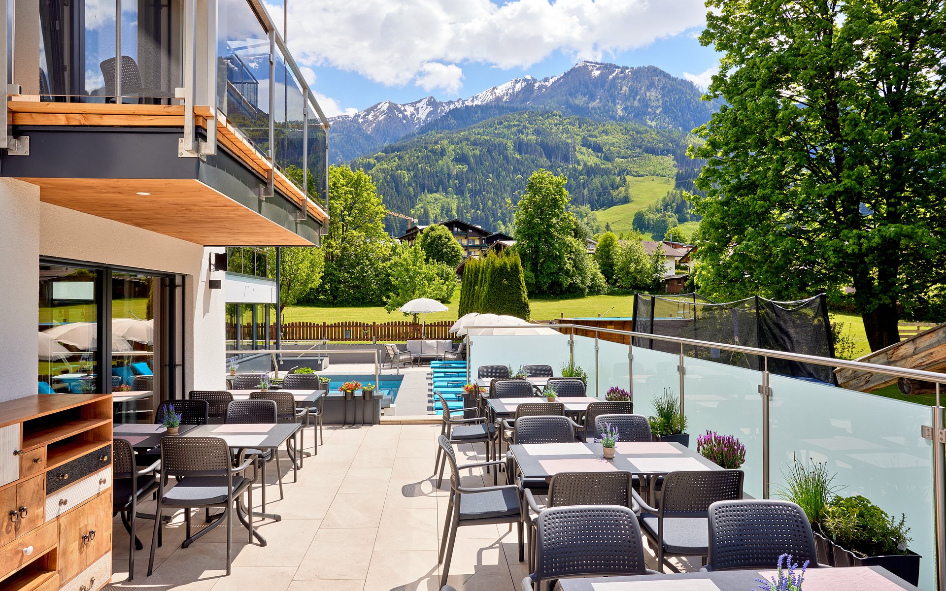 Terrasse im Hotel