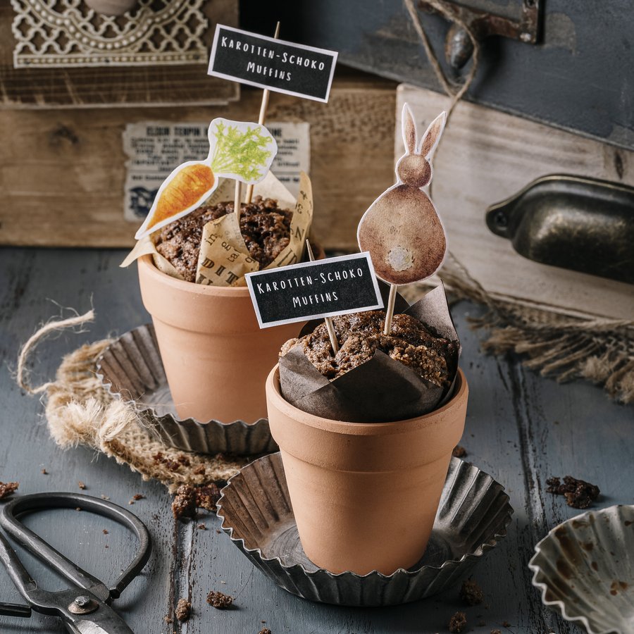 Rezept-Tipp: Schoko- Karotten- Muffins im Tontöpfchen