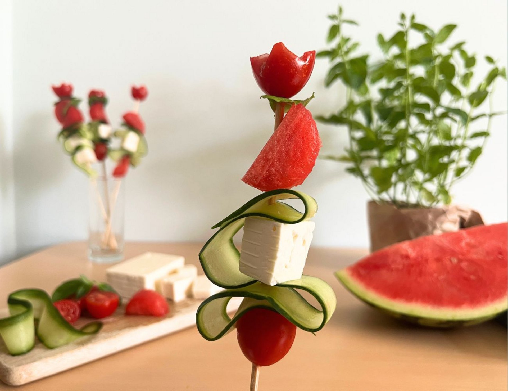 Wassermelonen-Feta-Spieße